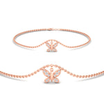 Load image into Gallery viewer, butterfly-cute-chain-diamond-bracelet-in-rose-gold-fdbrc9755sleep-nl-rg.jpg
