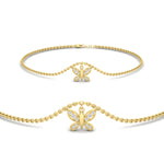 Load image into Gallery viewer, butterfly-cute-chain-diamond-bracelet-in-yellow-gold-fdbrc9755sleep-nl-yg.jpg
