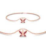 Load image into Gallery viewer, butterfly-cute-chain-pink-sapphire-bracelet-in-rose-gold-fdbrc9755gsadrpisleep-nl-rg.jpg
