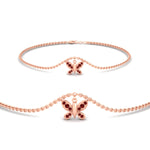 Load image into Gallery viewer, butterfly-cute-chain-ruby-bracelet-in-rose-gold-fdbrc9755grudrsleep-nl-rg.jpg
