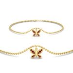Load image into Gallery viewer, butterfly-cute-chain-ruby-bracelet-in-yellow-gold-fdbrc9755grudrsleep-nl-yg.jpg
