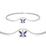 Load image into Gallery viewer, butterfly-cute-chain-sapphire-bracelet-in-white-gold-fdbrc9755gsablsleep-nl-wg.jpg
