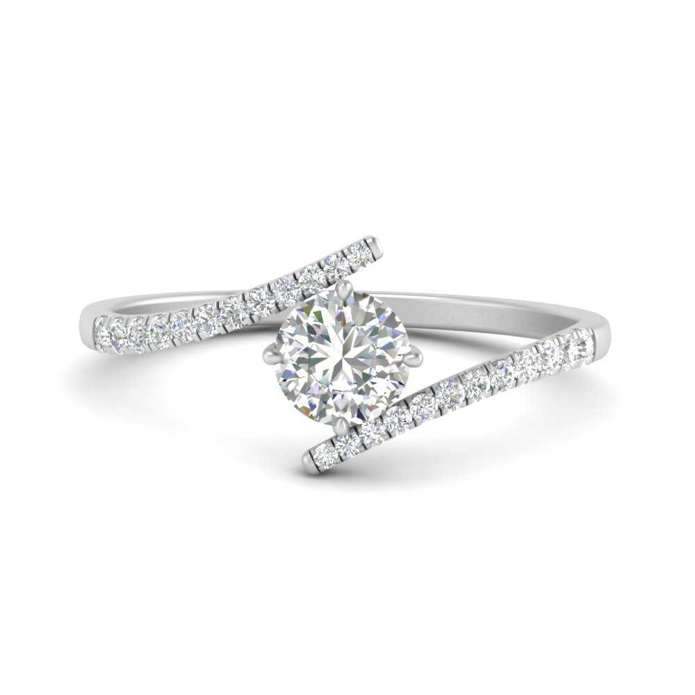 Bypass Modern Round Engagement Ring