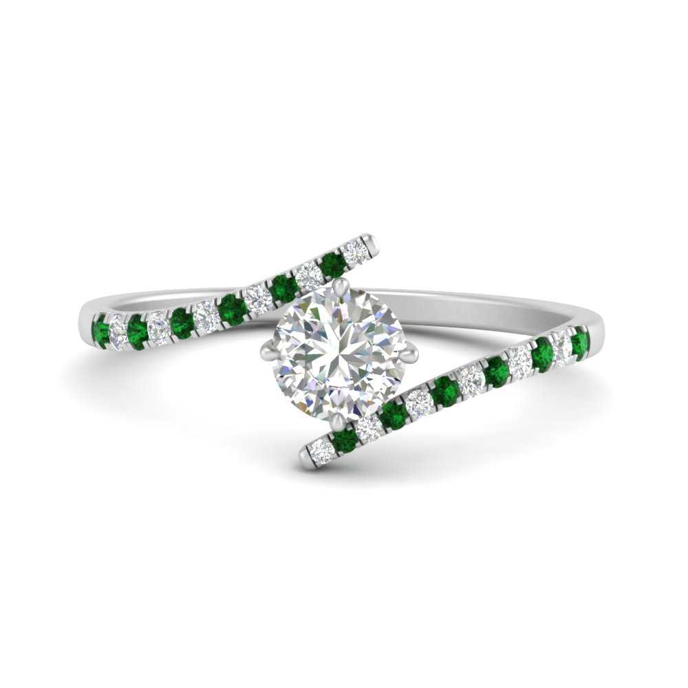 bypass-modern-round-cut-diamond-engagement-ring-with-emerald-in-FD9984RORGEMGR-NL-WG