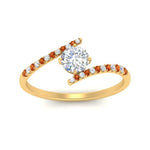 Load image into Gallery viewer, bypass-modern-round-cut-diamond-engagement-ring-with-orange-sapphire-in-FD9984RORGSAOR-NL-YG
