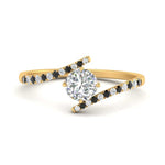 Load image into Gallery viewer, bypass-modern-round-cut-engagement-ring-with-black-diamond-in-FD9984RORGBLACK-NL-YG
