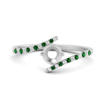 Load image into Gallery viewer, bypass-modern-semi-mount-diamond-engagement-ring-with-emerald-in-FD9984SMRGEMGR-NL-WG
