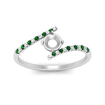 Load image into Gallery viewer, bypass-modern-semi-mount-diamond-engagement-ring-with-emerald-in-FD9984SMRGEMGR-NL-WG
