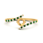 Load image into Gallery viewer, bypass-modern-semi-mount-diamond-engagement-ring-with-emerald-in-FD9984SMRGEMGR-NL-YG
