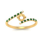 Load image into Gallery viewer, bypass-modern-semi-mount-diamond-engagement-ring-with-emerald-in-FD9984SMRGEMGR-NL-YG

