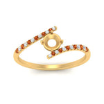 Load image into Gallery viewer, bypass-modern-semi-mount-diamond-engagement-ring-with-orange-sapphire-in-FD9984SMRGSAOR-NL-YG
