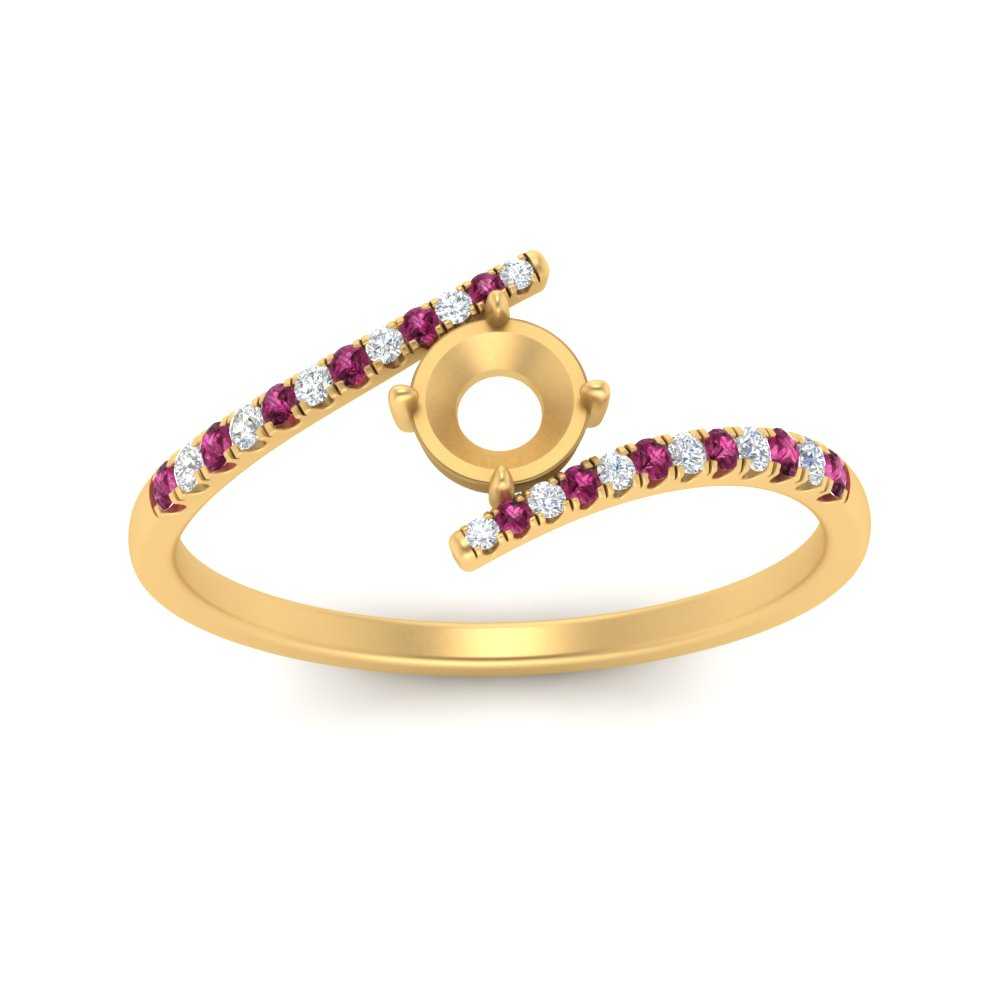 bypass-modern-semi-mount-diamond-engagement-ring-with-pink-sapphire-in-FD9984SMRGSADRPI-NL-YG