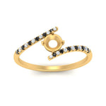 Load image into Gallery viewer, bypass-modern-semi-mount-engagement-ring-with-black-diamond-in-FD9984SMRGBLACK-NL-YG
