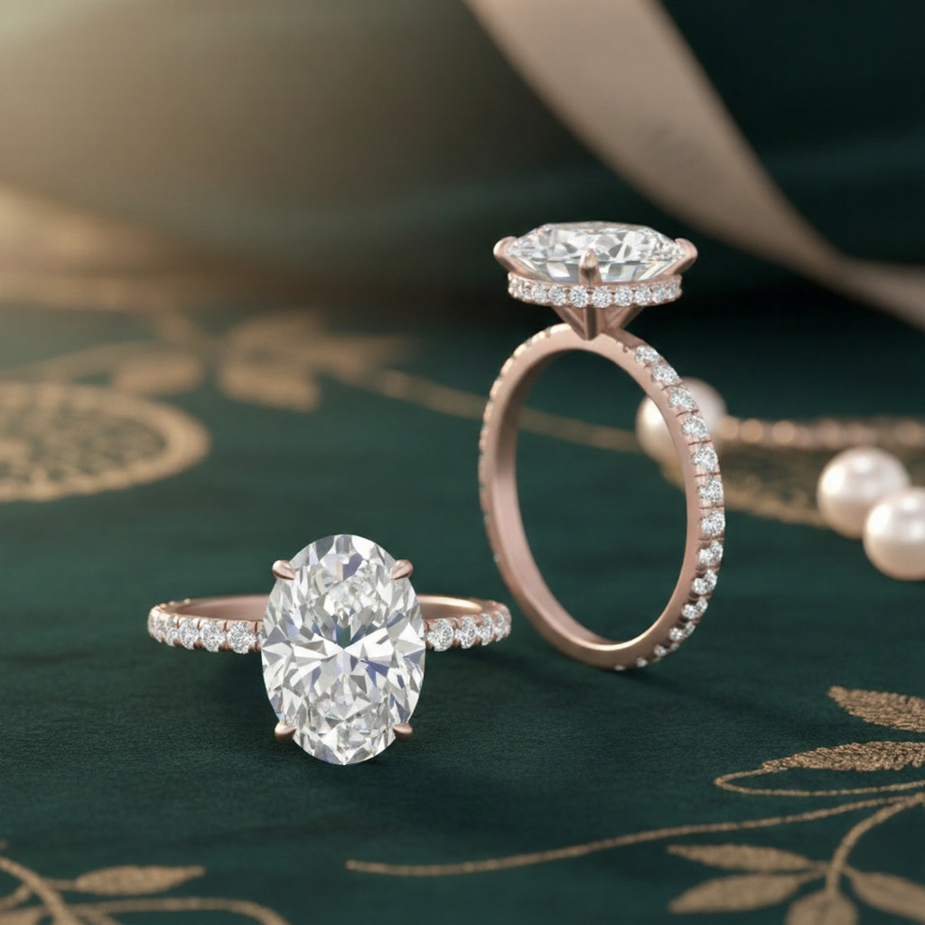 Hidden Halo & Under Halo Engagement Rings