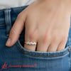 Load image into Gallery viewer, Half Carat 7 Stone Wedding Band Diamond Teardrop