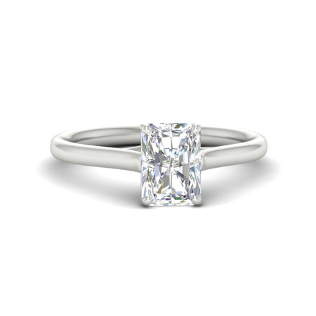 Cathedral Shank Radiant Cut Solitaire Engagement Ring
