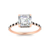 Load image into Gallery viewer, cathedral-hidden-halo-asscher-cut-black-diamond-ring-in-rose-gold-FD9788ASRGBLACK-NL-RG