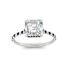 Load image into Gallery viewer, cathedral-hidden-halo-asscher-cut-black-diamond-ring-in-white-gold-FD9788ASRGBLACK-NL-WG