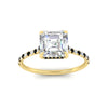 Load image into Gallery viewer, cathedral-hidden-halo-asscher-cut-black-diamond-ring-in-yellow-gold-FD9788ASRGBLACK-NL-YG