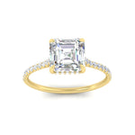 Load image into Gallery viewer, cathedral-hidden-halo-asscher-cut-diamond-ring-in-yellow-gold-FD9788-ASR-NL-YG