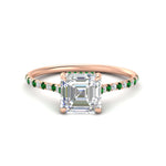 Load image into Gallery viewer, cathedral-hidden-halo-asscher-cut-emerald-ring-in-rose-gold-FD9788ASRGEMGR-NL-RG
