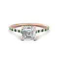 Thumbnail 13 - cathedral-hidden-halo-asscher-cut-emerald-ring-in-rose-gold-FD9788ASRGEMGR-NL-RG