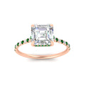 Thumbnail 14 - cathedral-hidden-halo-asscher-cut-emerald-ring-in-rose-gold-FD9788ASRGEMGR-NL-RG