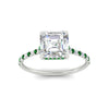 Load image into Gallery viewer, cathedral-hidden-halo-asscher-cut-emerald-ring-in-white-gold-FD9788ASRGEMGR-NL-WG