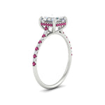 Load image into Gallery viewer, cathedral-hidden-halo-asscher-cut-pink-sapphire-ring-in-white-gold-FD9788ASRGSADRPI-NL-WG