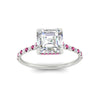 Load image into Gallery viewer, cathedral-hidden-halo-asscher-cut-pink-sapphire-ring-in-white-gold-FD9788ASRGSADRPI-NL-WG