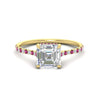 Load image into Gallery viewer, cathedral-hidden-halo-asscher-cut-pink-sapphire-ring-in-yellow-gold-FD9788ASRGSADRPI-NL-YG