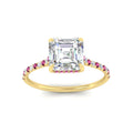 Thumbnail 58 - cathedral-hidden-halo-asscher-cut-pink-sapphire-ring-in-yellow-gold-FD9788ASRGSADRPI-NL-YG