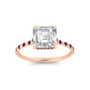Load image into Gallery viewer, cathedral-hidden-halo-asscher-cut-ruby-ring-in-rose-gold-FD9788ASRGRUDR-NL-RG