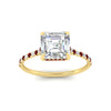 Load image into Gallery viewer, cathedral-hidden-halo-asscher-cut-ruby-ring-in-yellow-gold-FD9788ASRGRUDR-NL-YG