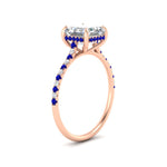 Load image into Gallery viewer, cathedral-hidden-halo-asscher-cut-sapphire-ring-in-rose-gold-FD9788ASRGSABL-NL-RG
