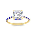 Load image into Gallery viewer, cathedral-hidden-halo-asscher-cut-sapphire-ring-in-yellow-gold-FD9788ASRGSABL-NL-YG
