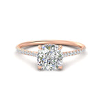 Load image into Gallery viewer, cathedral-hidden-halo-cushion-cut-diamond-ring-in-rose-gold-FD9788CUR-NL-RG
