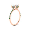 Load image into Gallery viewer, cathedral-hidden-halo-cushion-cut-emerald-ring-in-rose-gold-FD9788CURGEMGR-NL-RG