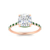Load image into Gallery viewer, cathedral-hidden-halo-cushion-cut-emerald-ring-in-rose-gold-FD9788CURGEMGR-NL-RG