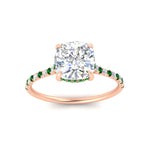 Load image into Gallery viewer, cathedral-hidden-halo-cushion-cut-emerald-ring-in-rose-gold-FD9788CURGEMGR-NL-RG
