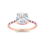 Load image into Gallery viewer, cathedral-hidden-halo-cushion-cut-pink-sapphire-ring-in-rose-gold-FD9788CURGSADRPI-NL-RG
