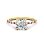 Load image into Gallery viewer, cathedral-hidden-halo-cushion-cut-pink-sapphire-ring-in-yellow-gold-FD9788CURGSADRPI-NL-YG
