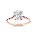 Load image into Gallery viewer, cathedral-hidden-halo-cushion-cut-ruby-ring-in-rose-gold-FD9788CURGRUDR-NL-RG
