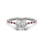 Load image into Gallery viewer, cathedral-hidden-halo-cushion-cut-ruby-ring-in-white-gold-FD9788CURGRUDR-NL-WG
