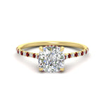 Load image into Gallery viewer, cathedral-hidden-halo-cushion-cut-ruby-ring-in-yellow-gold-FD9788CURGRUDR-NL-YG
