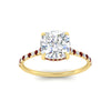 Load image into Gallery viewer, cathedral-hidden-halo-cushion-cut-ruby-ring-in-yellow-gold-FD9788CURGRUDR-NL-YG