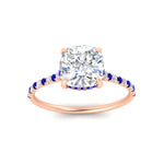 Load image into Gallery viewer, cathedral-hidden-halo-cushion-cut-sapphire-ring-in-rose-gold-FD9788CURGSABL-NL-RG
