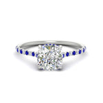 Load image into Gallery viewer, cathedral-hidden-halo-cushion-cut-sapphire-ring-in-white-gold-FD9788CURGSABL-NL-WG
