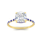 Load image into Gallery viewer, cathedral-hidden-halo-cushion-cut-sapphire-ring-in-yellow-gold-FD9788CURGSABL-NL-YG

