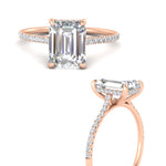 Load image into Gallery viewer, cathedral-hidden-halo-emerald-cut-diamond-ring-in-rose-gold-FD9788EMR-NL-RG
